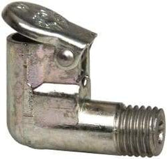 Gits - 1/4-32 Thread, Die Cast Zinc, Zinc Plated, Threaded One Piece, Elbow Oil Hole Cover - 3/16" Drive Diam, 3/4" Drive Length, 19/32" Overall Height, 3/16" Thread Length, UNEF Thread - Exact Tool & Supply