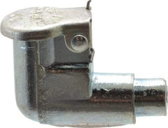 Gits - Die Cast Zinc, Zinc Plated, Plain Drive One Piece, Elbow Oil Hole Cover - 0.190-0.192" Drive Diam, 3/16" Drive-In Hole Diam, 5/32" Drive Length, 3/4" Overall Height - Exact Tool & Supply