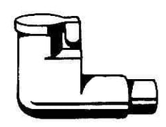 Gits - Die Cast Zinc, Zinc Plated, Plain Drive One Piece, Elbow Oil Hole Cover - 0.378-0.380" Drive Diam, 3/8" Drive-In Hole Diam, 9/32" Drive Length, 25/32" Overall Height - Exact Tool & Supply