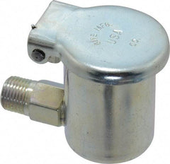 Gits - 1/8-27 Thread, Steel, Zinc Plated, Threaded One Piece, Elbow Oil Hole Cover - 1-11/16" Drive Diam, 5/16" Drive Length, 1-7/16" Overall Height, 5/16" Thread Length, NPT Thread - Exact Tool & Supply