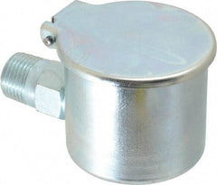 Gits - 1/2-14 Thread, Steel, Zinc Plated, Threaded One Piece, Elbow Oil Hole Cover - 4" Drive Diam, 9/16" Drive Length, 2-1/16" Overall Height, 9/16" Thread Length, NPT Thread - Exact Tool & Supply