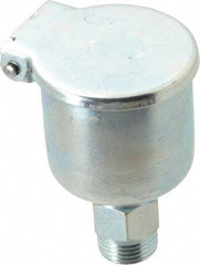 Gits - 1-11/32 Ounce Capacity, 3/8-18 Thread, Steel, Zinc Plated, Brazed Body Oil Cup - 2-9/16" High, 3/8" Thread Length, Gravity Feed - Exact Tool & Supply