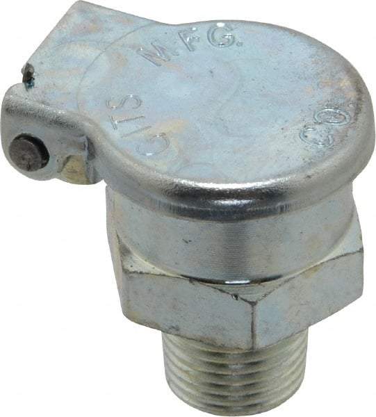 Gits - 3/64 Ounce Capacity, 1/8-27 Thread, Steel, Zinc Plated, Hexagon Body Oil Cup - 15/16" High, 7/16" Thread Length, Gravity Feed - Exact Tool & Supply