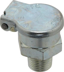 Gits - 3/64 Ounce Capacity, 1/8-27 Thread, Steel, Zinc Plated, Hexagon Body Oil Cup - 15/16" High, 7/16" Thread Length, Gravity Feed - Exact Tool & Supply