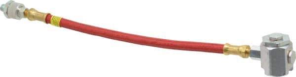 Alemite - 12" Long, 4,800 psi Operating Pressure, Grease Gun Hose & Coupler Assembly - 1/8 NPTF, Includes Swivel - Exact Tool & Supply