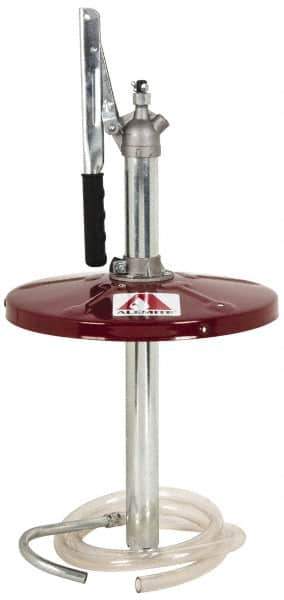 Alemite - Oil Lubrication 0.38 Strokes/oz Flow Steel, Aluminum & Stainless Steel Lever Hand Pump - For 25 to 35 Lb Container - Exact Tool & Supply