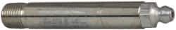 Alemite - Straight Head Angle, 1/8 PTF Carbon Steel Standard Grease Fitting - 3/8" Hex, 2-5/8" Overall Height, 2-3/16" Shank Length, 10,000 Operating psi, Zinc Plated Finish - Exact Tool & Supply