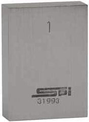 SPI - 7" Rectangular Steel Gage Block - Accuracy Grade AS-1, Includes NIST Traceability Certification - Exact Tool & Supply