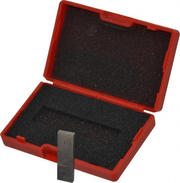 SPI - 0.113" Rectangular Steel Gage Block - Accuracy Grade 0, Includes NIST Traceability Certification - Exact Tool & Supply