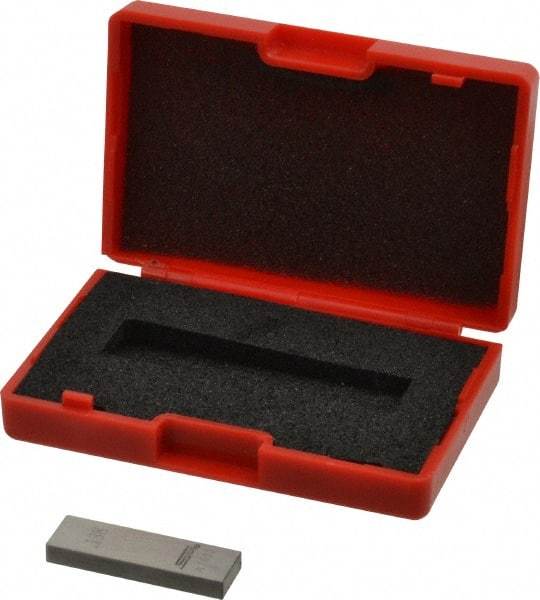 SPI - 0.138" Rectangular Steel Gage Block - Accuracy Grade 0, Includes NIST Traceability Certification - Exact Tool & Supply