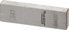 SPI - 0.147" Rectangular Steel Gage Block - Accuracy Grade 0, Includes NIST Traceability Certification - Exact Tool & Supply