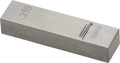SPI - 0.25" Rectangular Steel Gage Block - Accuracy Grade 0, Includes NIST Traceability Certification - Exact Tool & Supply