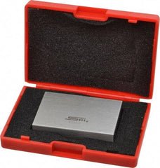 SPI - 2" Rectangular Steel Gage Block - Accuracy Grade 0, Includes NIST Traceability Certification - Exact Tool & Supply