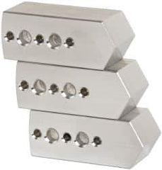 Northfield - 4" & Up Chuck Capacity, Northfield Air Style Attachment, Square Soft Lathe Chuck Jaw - 3 Jaws, Aluminum, 1.895mm Long x 3/4" Wide x 3/4" High - Exact Tool & Supply