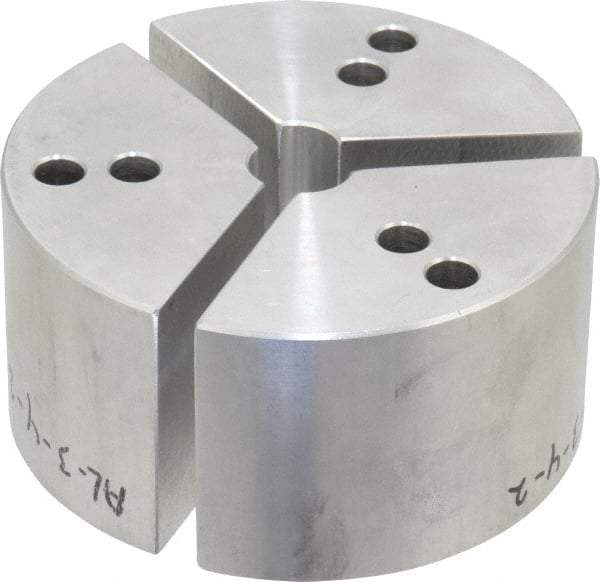 Northfield - 4" & Up Chuck Capacity, Northfield Air Style Attachment, Round Soft Lathe Chuck Jaw - 3 Jaws, Aluminum, 3.92" Wide x 2" High - Exact Tool & Supply