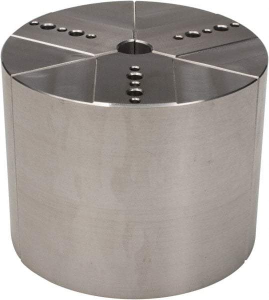Northfield - 4" & Up Chuck Capacity, Northfield Air Style Attachment, Round Soft Lathe Chuck Jaw - 3 Jaws, Aluminum, 3.92" Wide x 3" High - Exact Tool & Supply