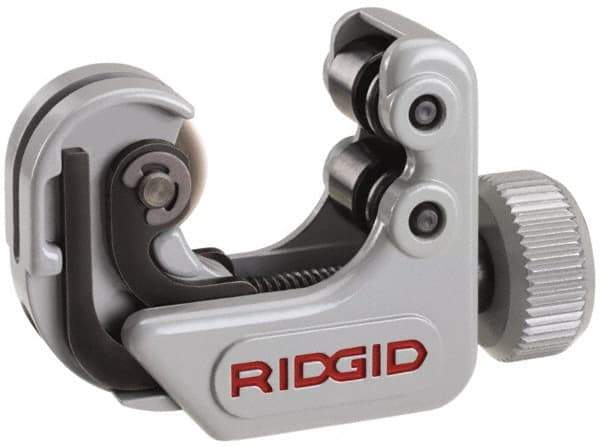 Ridgid - 1/4" to 1-1/8" Pipe Capacity, Mini Tube Cutter - Cuts Copper, Aluminum, Brass, 2-1/4" OAL - Exact Tool & Supply