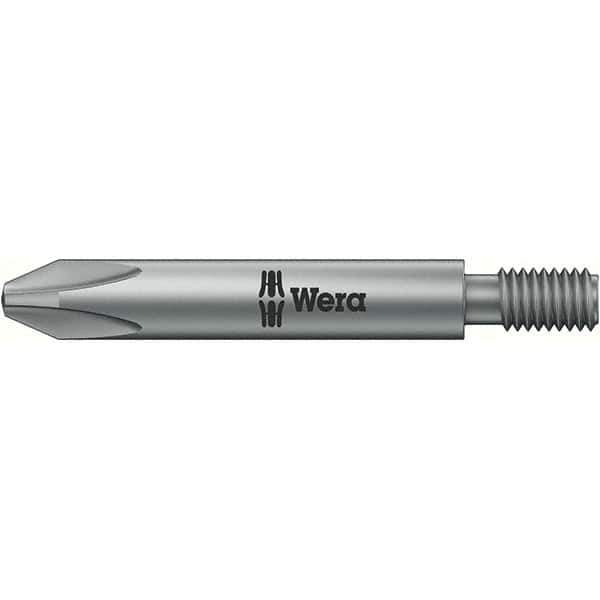 Wera - #2 Phillips Screwdriver Bit - #10-32 Drive, 1-47/64" OAL - Exact Tool & Supply