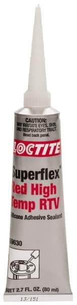 Loctite - 80 mL Tube Red RTV Silicone Joint Sealant - 30 min Tack Free Dry Time, 24 hr Full Cure Time, Series 135 - Exact Tool & Supply