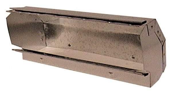 Made in USA - 2-1/4" ID Galvanized Duct Shortway 90° Stack El - 10" Long, Standard Gage, 20 Piece - Exact Tool & Supply