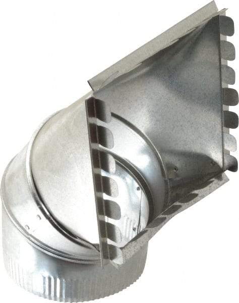 Made in USA - 6" ID Galvanized Duct Square Takeoff - 6-1/2" Long x 6-1/2" Wide, Standard Gage, 32 Piece - Exact Tool & Supply