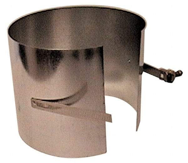 Made in USA - 8" ID Galvanized Duct Drawband - 6" Long, Standard Gage, 25 Piece - Exact Tool & Supply