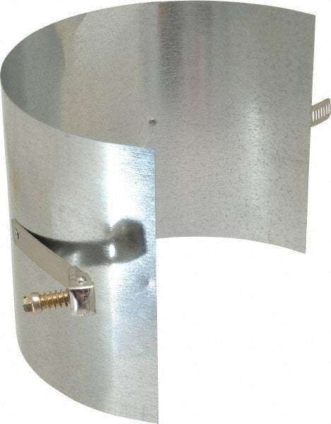 Made in USA - 4" ID Galvanized Duct Drawband - 4" Long, Standard Gage, 25 Piece - Exact Tool & Supply