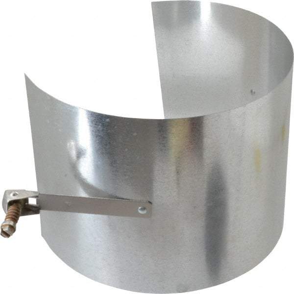 Made in USA - 5" ID Galvanized Duct Drawband - 5" Long, Standard Gage, 25 Piece - Exact Tool & Supply