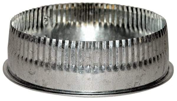 Made in USA - 7" ID Galvanized Duct Tee Cover with Crimp - Standard Gage, 40 Piece - Exact Tool & Supply
