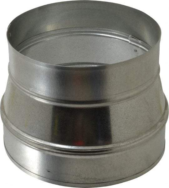 Made in USA - 8" ID Galvanized Duct Tapered Reducer without Crimp - Standard Gage, 12 Piece - Exact Tool & Supply