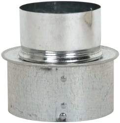 Made in USA - 4" ID Galvanized Duct Shortway Reducer without Crimp - Standard Gage, 35 Piece - Exact Tool & Supply