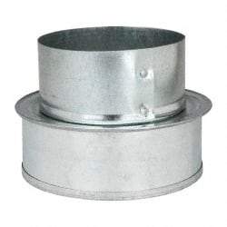 Made in USA - 5" ID Galvanized Duct Shortway Reducer without Crimp - Standard Gage, 24 Piece - Exact Tool & Supply