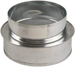Made in USA - 6" ID Galvanized Duct Shortway Reducer without Crimp - Standard Gage, 20 Piece - Exact Tool & Supply