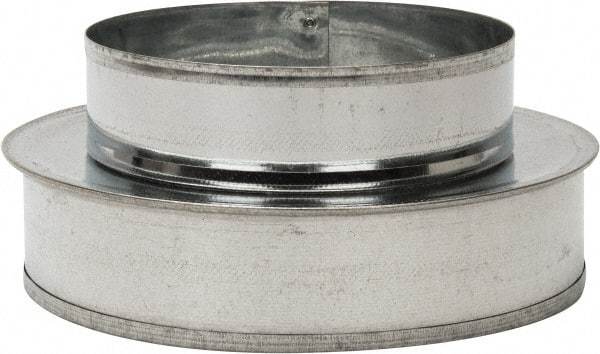 Made in USA - 8" ID Galvanized Duct Shortway Reducer without Crimp - Standard Gage, 24 Piece - Exact Tool & Supply
