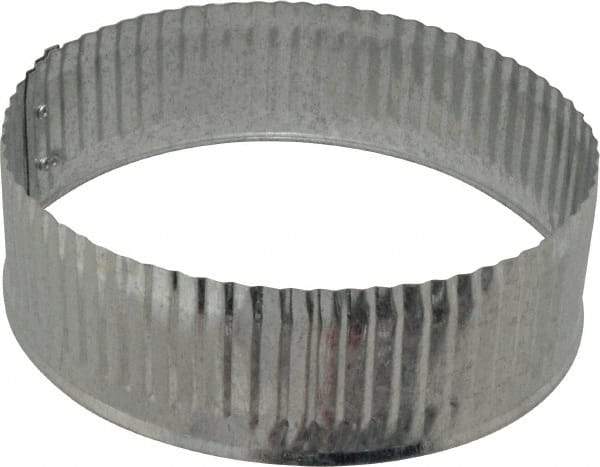 Made in USA - 6" ID Galvanized Duct Flex Connector - Standard Gage, 35 Piece - Exact Tool & Supply