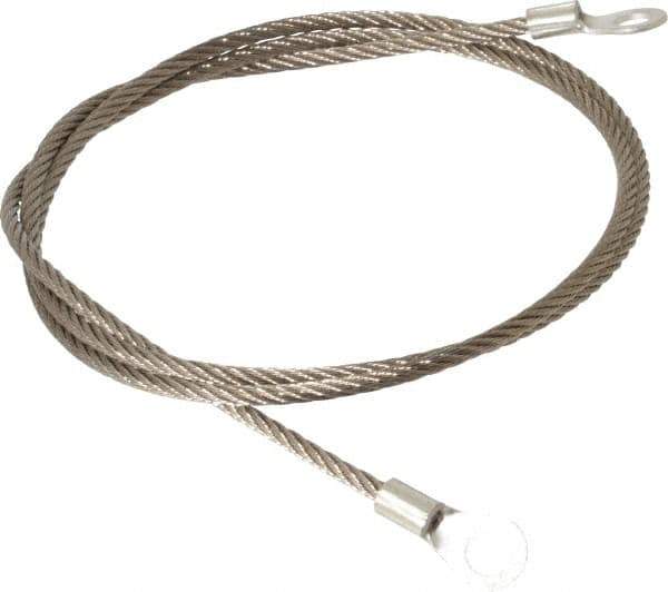 Hubbell Workplace - 19 AWG, 3 Ft., Terminal, Grounding Cable with Clamps - Noninsulated, Includes (2) 1/4 Inch Terminals - Exact Tool & Supply