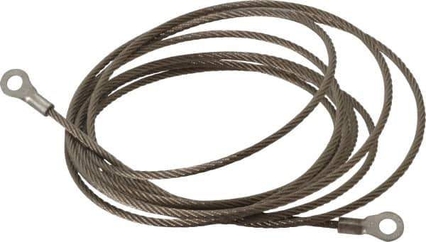 Hubbell Workplace - 19 AWG, 10 Ft., Terminal, Grounding Cable with Clamps - Noninsulated, Includes (2) 1/4 Inch Terminals - Exact Tool & Supply