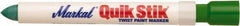 Markal - Green Solid Paint Marker - Round Paint Tip, Alcohol Base Ink - Exact Tool & Supply