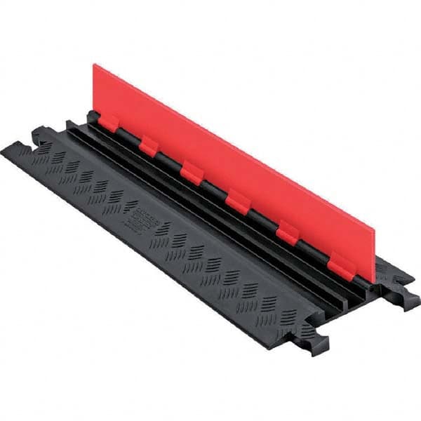 Checkers - On Floor Cable Covers Cover Material: Polyurethane Number of Channels: 2 - Exact Tool & Supply