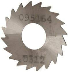Made in USA - 1" Diam x 0.0313" Blade Thickness x 3/8" Arbor Hole Diam, 20 Tooth Slitting and Slotting Saw - Arbor Connection, Right Hand, Uncoated, Solid Carbide, Concave Ground - Exact Tool & Supply