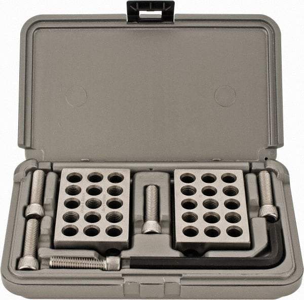 TESA Brown & Sharpe - 0.0001 Squareness Per Inch, 1-2-3 Block Setup Block - 3/8 - 16 Inch Tapped Hole Size, 50-60 Rc Hardness, Sold as Matched Pair - Exact Tool & Supply