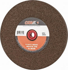 Camel Grinding Wheels - 60 Grit Aluminum Oxide Bench & Pedestal Grinding Wheel - 7" Diam x 1" Hole x 3/4" Thick, 3760 Max RPM, M Hardness, Medium Grade , Vitrified Bond - Exact Tool & Supply