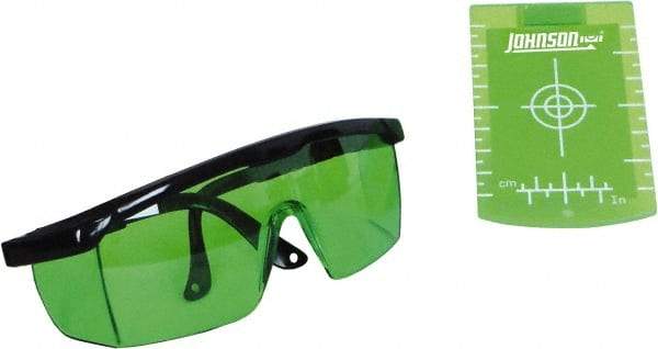 Johnson Level & Tool - Laser Level Magnetic Target and Enhancement Glasses - Use With Green Beam Lasers - Exact Tool & Supply