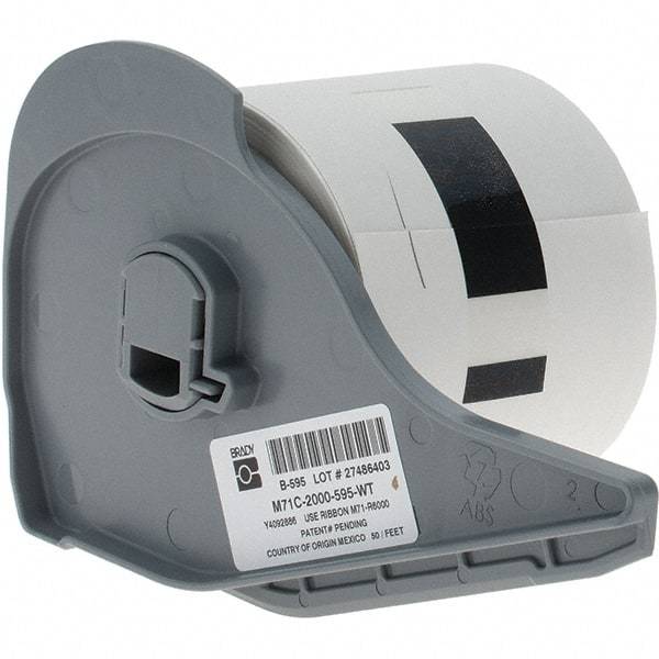 Brady - 600" Long, Vinyl Tape - 2"X50 WHITE VINYL LABEL FILM - Exact Tool & Supply