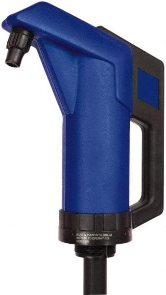 Tuthill - 3/4" Outlet, Polypropylene Hand Operated Piston Pump - 11 oz per Stroke, 22" OAL, For Diesel Exhaust Fluid - Exact Tool & Supply