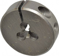 Made in USA - #5-44 UNF Thread, 13/16" Outside Diam High Speed Steel Round Die - 1/4" Thick, Right Hand Thread, Adjustable - Exact Tool & Supply