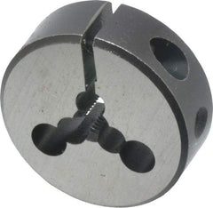 Made in USA - #6-40 UNF Thread, 1" Outside Diam High Speed Steel Round Die - 3/8" Thick, Right Hand Thread, Adjustable - Exact Tool & Supply