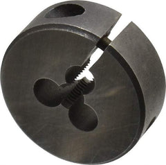 Made in USA - #8-36 UNF Thread, 1" Outside Diam High Speed Steel Round Die - 3/8" Thick, Right Hand Thread, Adjustable - Exact Tool & Supply