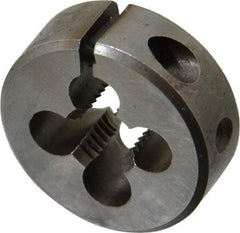 Made in USA - 5/16-24 UNF Thread, 1" Outside Diam High Speed Steel Round Die - 3/8" Thick, Right Hand Thread, Adjustable - Exact Tool & Supply