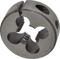 Made in USA - 3/8-16 UNC Thread, 1" Outside Diam High Speed Steel Round Die - 3/8" Thick, Right Hand Thread, Adjustable - Exact Tool & Supply